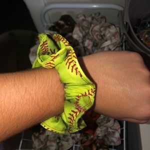 Homemade Softball Scrunchie